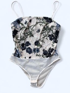 Floral Embroidered Bodysuit